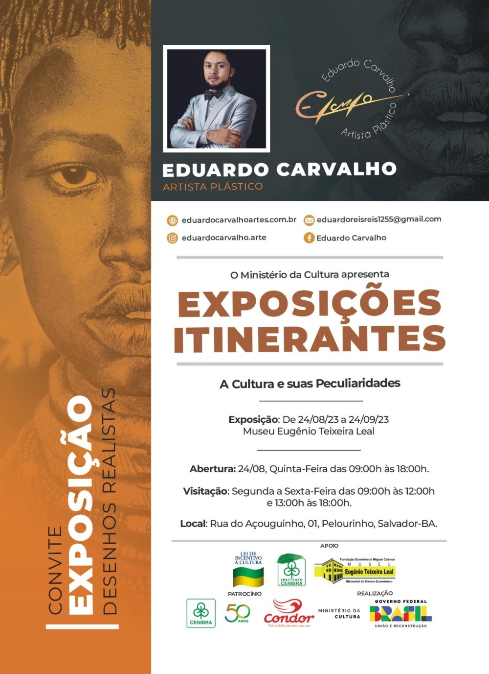 Exposição, no Rio, destaca cultura negra em desenho hiper realista