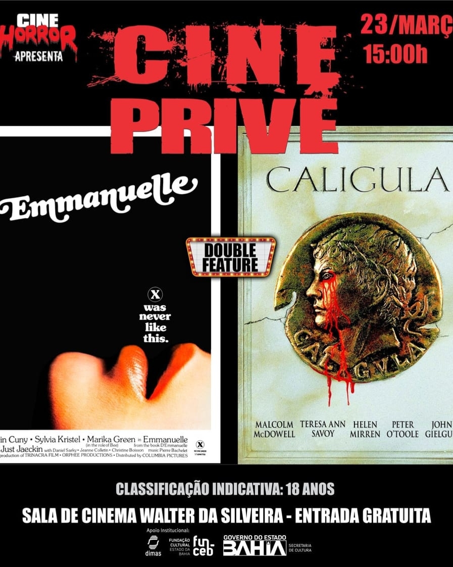 Visuarea - 23/03/2024 | CINE HORROR apresenta: CINE PRIVÊ - Emmanuelle e  Calígula